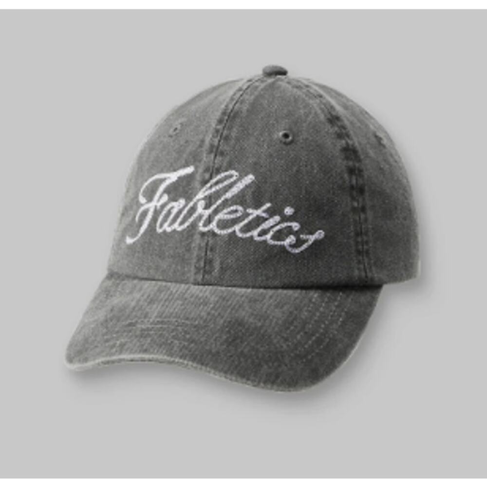 Fabletics The Dad Hat Washed Black Cap NEW One Size